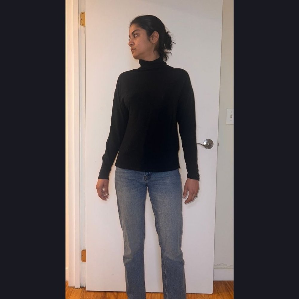Black turtle neck from Reformation